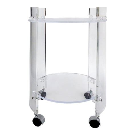 Tall Round Custom Lucite And Glass Bar Cart On Casters Glass Bar Cart Glass Bar Lucite Bar Cart