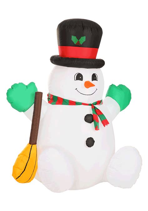 5 Foot Inflatable Happy Snowman Decoration