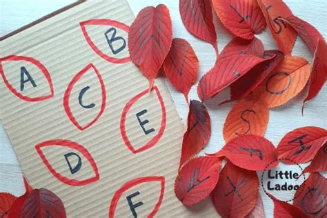 Fall Leaf Alphabet Matching Activity For Preschoolers