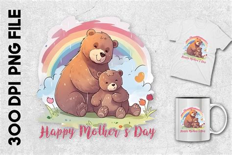 Happy Mother S Day Mama Bear Graphic By Unlimab · Creative Fabrica