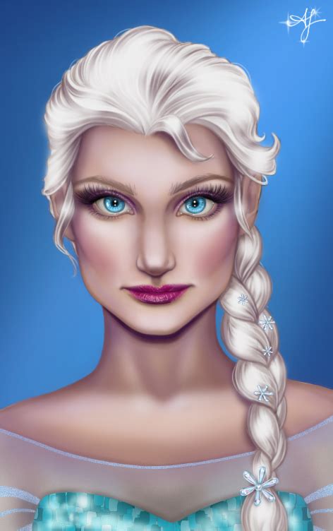 Idina Menzel as Elsa by alyssum on DeviantArt