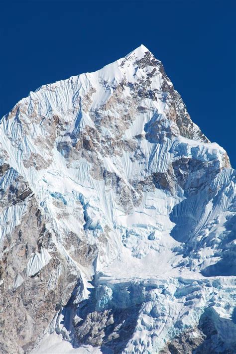 Mount Nuptse Nepal Himalayas Mountains Stock Image Image Of