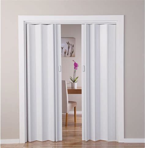 Puerta Doble Plegable Efecto De Roble Color Blanco Amazon Es Hogar