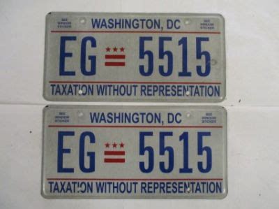 Washington Dc License Plates For Sale