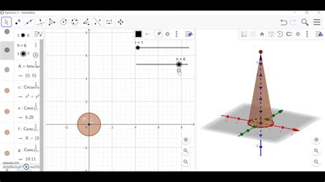 C Mo Hacer Un Cono En Geogebra Youtube