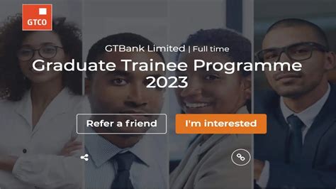 Join The Gtbank Graduate Trainee Programme 2023