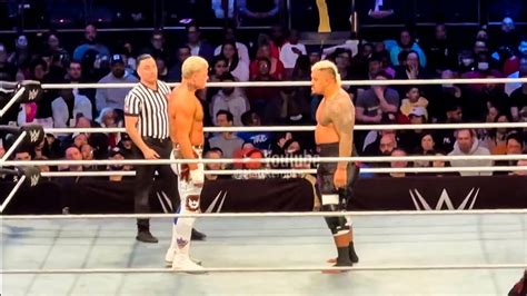 Cody Rhodes Vs Solo Sikoa Match In Wwe Live Event Youtube