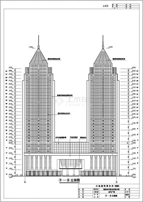 某地28层框架核心筒商住楼建筑设计方案图住宅小区土木在线