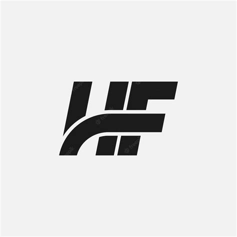 Modern Letter H F Abstract Logo