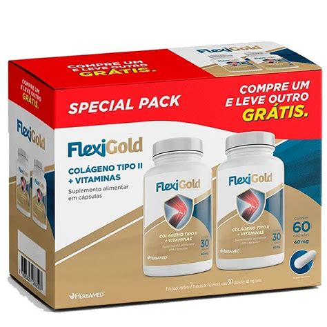 FlexiGold Special Pack 60 cápsulas 40mg Herbamed Compre agora