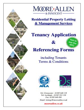 Fillable Online Tenancy Application Referencing Forms Fax Email Print