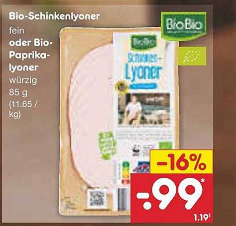 Bio Schinkenlyoner Biobio Angebot Bei Netto Marken Discount Prospekte De