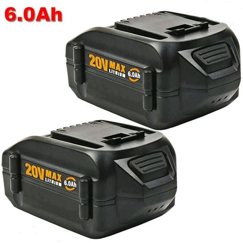 Vanon 2pack 60ah For Worx Wa3520 20v Lithium Poweshare Battery For Trimmer Hedge Trimmer