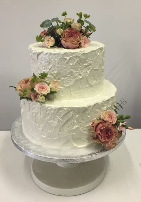 Bruidstaart Naked Cake Met Bloemen B Het Taartgeheim