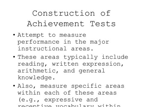 Ppt Educational Achievement Testing Powerpoint Presentation Free