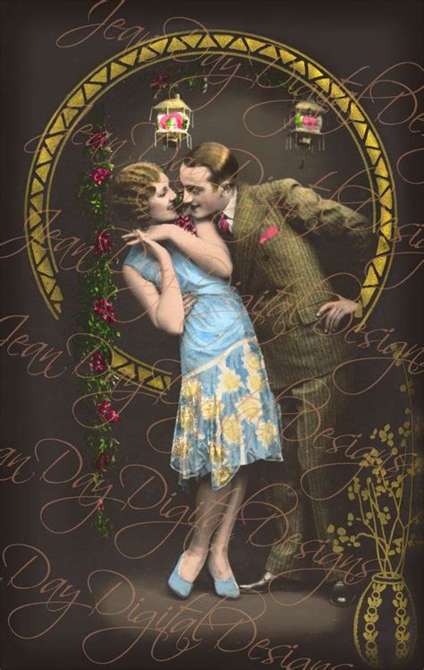 French Art Deco Couple From Paris In Love Romantic French Postcard 1920