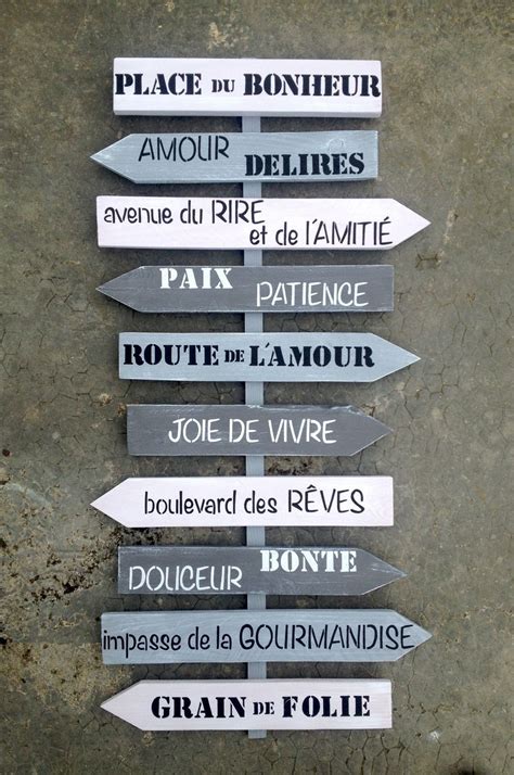 Grand Panneau Directions Personnalisable En Bois De Palette Esprit