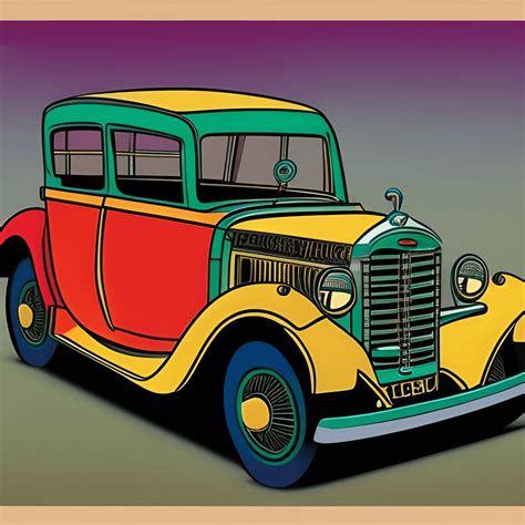 Vintage Car Graphic · Creative Fabrica