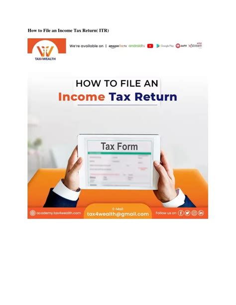 Ppt How To File An Income Tax Return Online Academy Tax Wealth