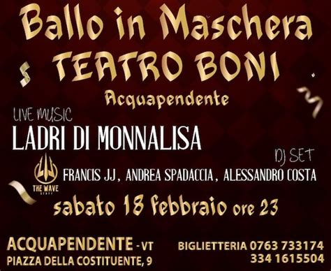 Dopo Due Anni Torna Il Ballo In Maschera Di Carnevale Al Teatro Boni