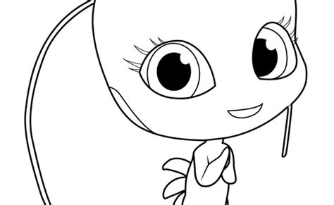 Tikki Kwami Miraculous Ladybug Coloring Page For Kids Free Mi Boredmonday