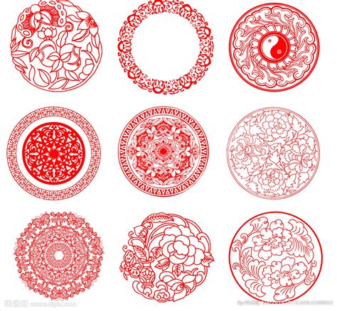 圆形花纹设计图边框相框底纹边框设计图库昵图网