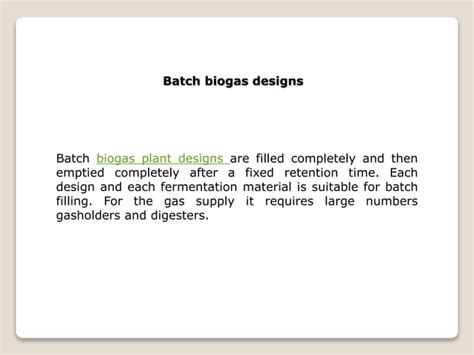 Types Of Biogas Plant Digester Ppt