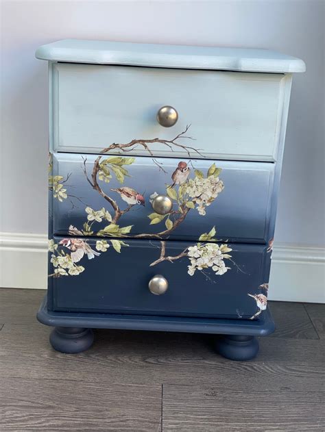 Sold Upcycled Bedside Cabinet Etsy