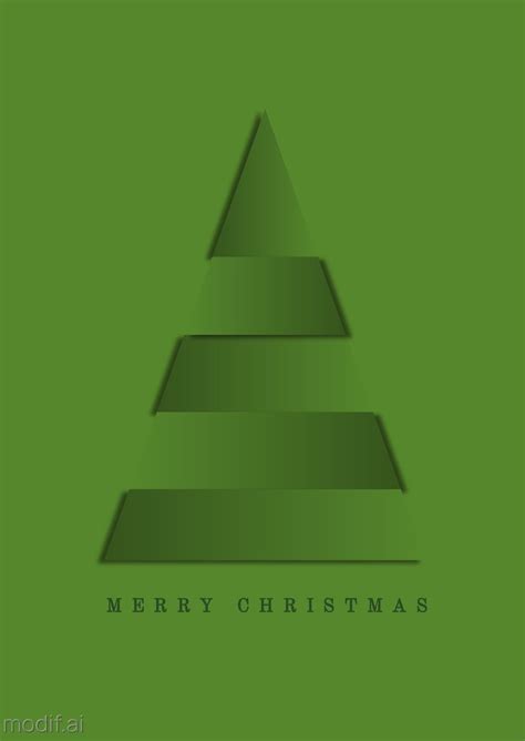 Christmas Tree Greeting Card Template - Mediamodifier