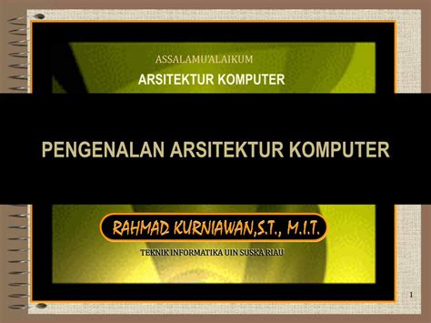 Pdf Assalamualaikum Desain Cpu Sistem Memori Sistem I O