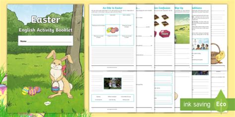 Year Easter English Activity Booklet Teacher Made