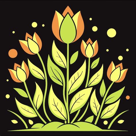 Ilustra O Vetorial De Flores De Tulipa Vetor Premium