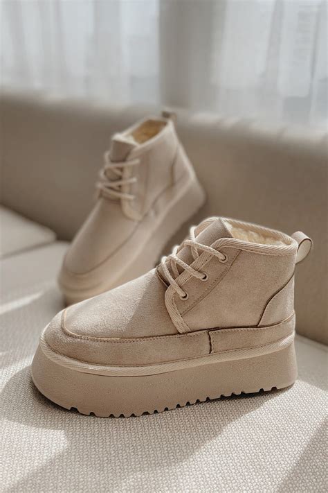 Polka Store Ultra Mini Platform K Rk Astarl Kal N Taban Bej Nude Ten Ekru Ba C Kl Rahat Kad N