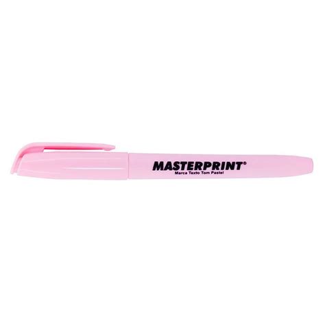 Caneta Marca Texto Rosa Pastel Masterprint MP612 Papelaria Criativa