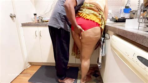 Indian Couple Romance In The Kitchen Saree Sex Saree Lifted Up Ass