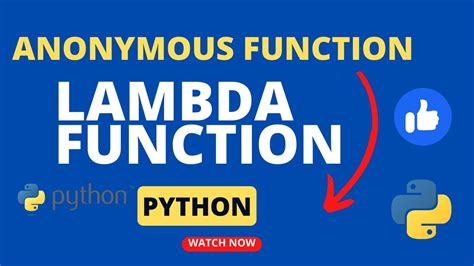 Python Lambda Function Tutorial Anonymous Function In Python Youtube