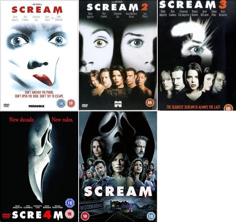 Scream Dvd 5 Film Collection Dvd Scream 1 Scream 2 Scream 3