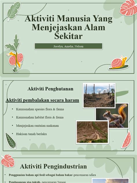 Aktiviti Manusia Yang Menjejaskan Alam Sekitar Pdf