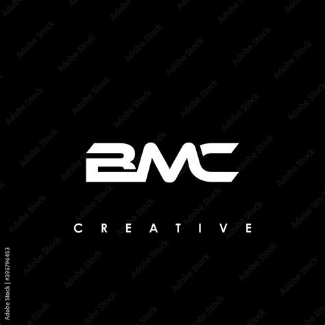 bmc letter initial logo design template vector illustration stock
