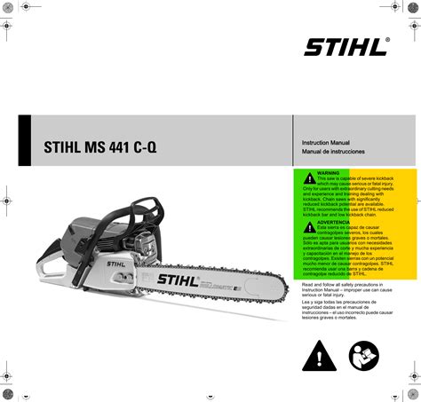 Stihl Ms C Q Magnum Chainsaw Instruction Manual Ms C