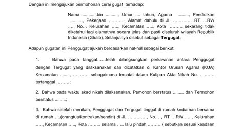 Detail Contoh Surat Kuasa Cerai Koleksi Nomer