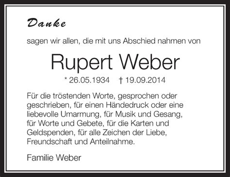 Traueranzeigen Von Rupert Weber Schwaebische De Trauerportal