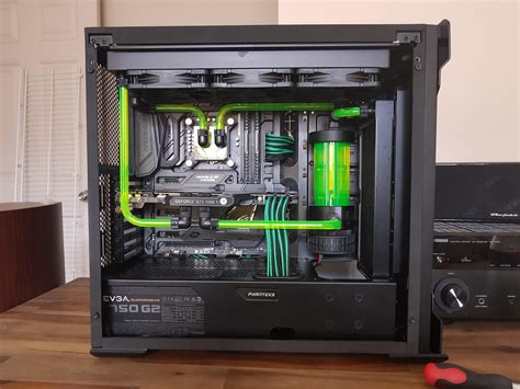 finished building   pc  watercooling loop   computer