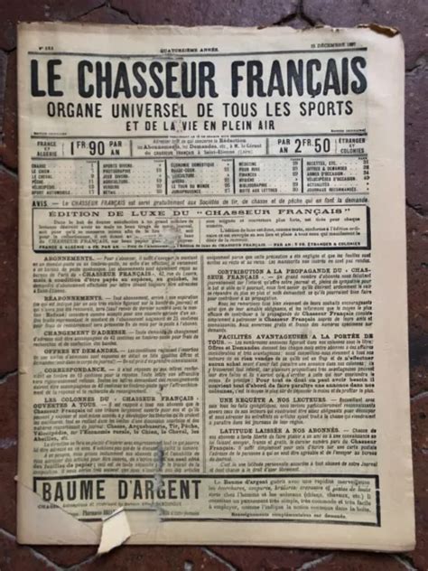 REVUE LE CHASSEUR Français N151 organe universel de tous les sports