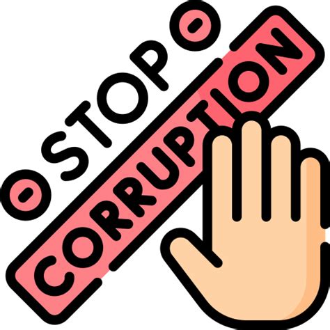 Stop corruption Special Lineal color icon