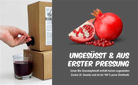 Bio Granatapfel Direktsaft 3 Liter Box Granatapfelsaft Aus 100