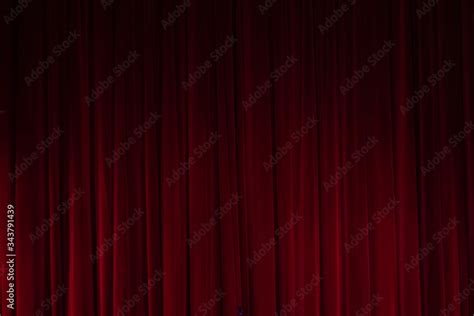 Theatrical dark red velvet curtain. Texture background for design ...