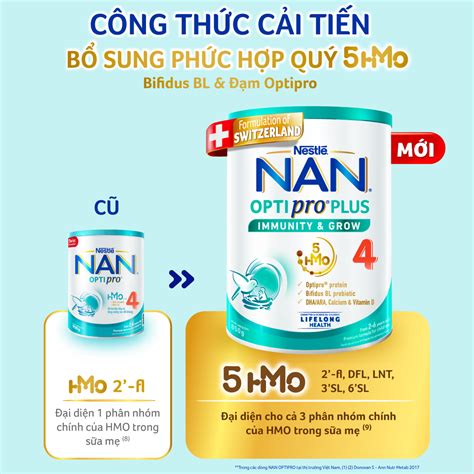 Sữa Nan Optipro PLUS 4 850g HMO 2 6 tuổi giá tốt