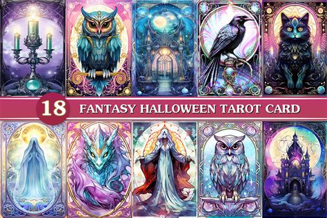 Fantasy Halloween Tarot Card Clipart Graphic By Cat Lady Creative Fabrica