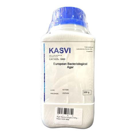 Agar Bacteriológico 500G Kasvi K25 1800 Submarino